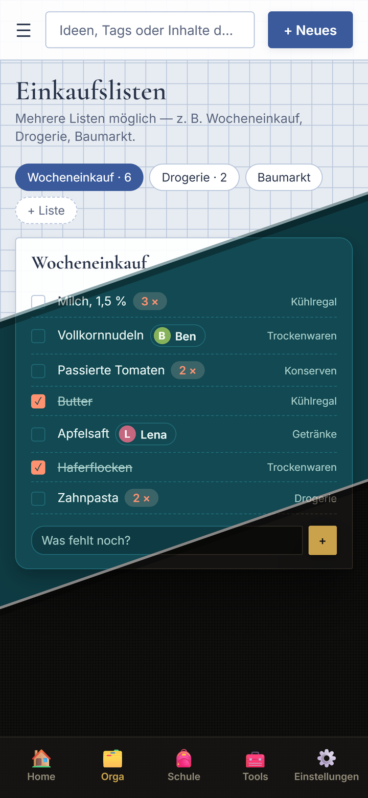 Einkaufslisten