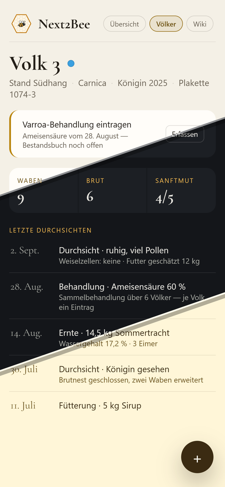 Next2Bee · Durchsicht am Stand